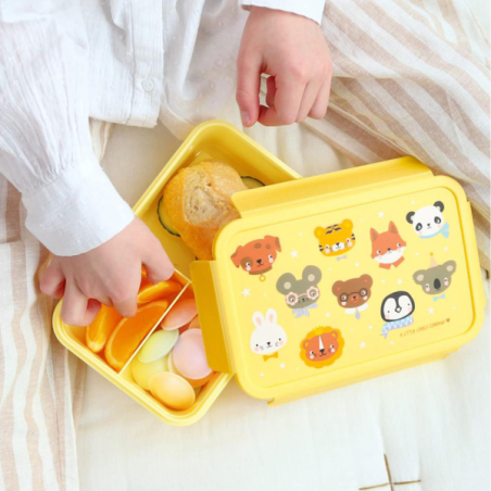 Δοχείο Φαγητού A Little Lovely Company Bento Με Χωρίσματα Animal Friends 1.2Lt BBAFYE77