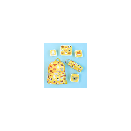 A little lovely company: Σετ 4 δοχεία φαγητού Lunch & Snack Box Animal Friends SBSEAF81