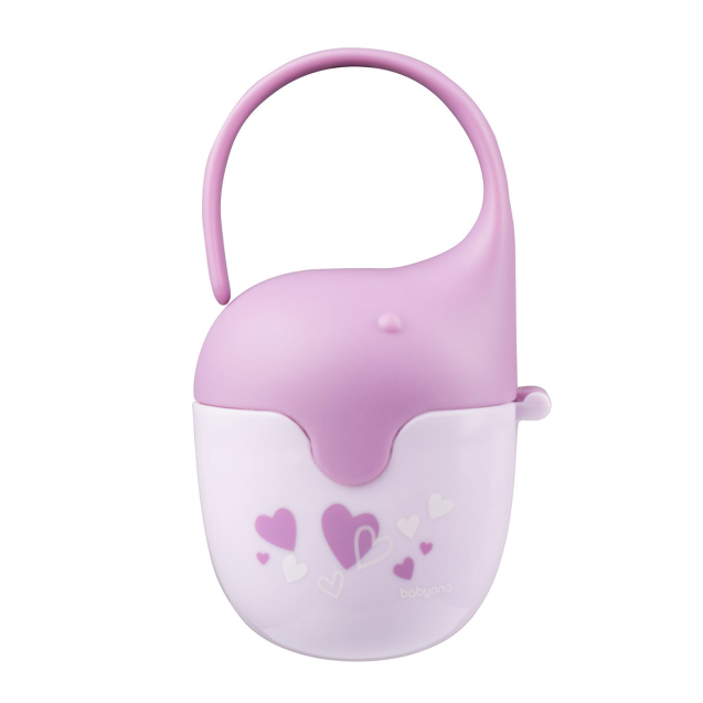 Θήκη Πιπίλας BabyOno Ελεφαντάκι Λιλά BN529/03