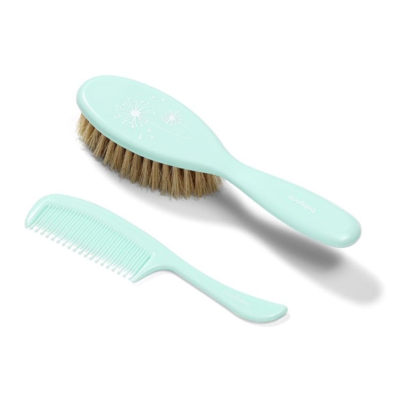 BabyOno: Μαλακή φυσική βούρτσα και χτένα Μέντα BN567/03
