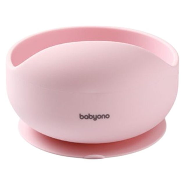 Μπoλ Σιλικόνης BabyOno Με Βεντούζα Ροζ BN1481/02