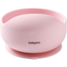 Μπoλ Σιλικόνης BabyOno Με Βεντούζα Ροζ BN1481/02