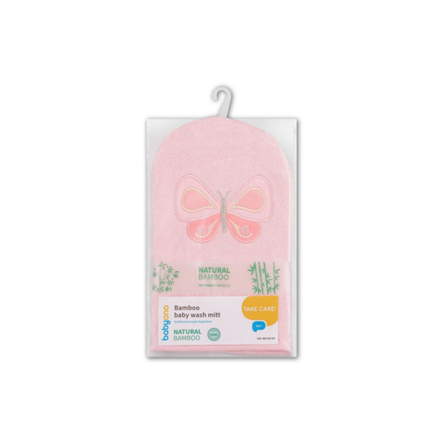 Γάντι Πλυσίματος BabyOno Bamboo Ροζ BN347/07