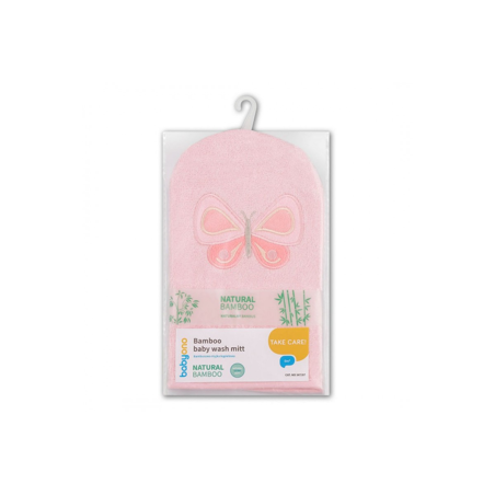 Γάντι Πλυσίματος BabyOno Bamboo Ροζ BN347/07