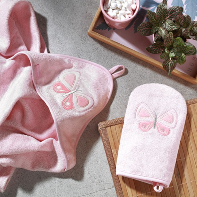 Γάντι Πλυσίματος BabyOno Bamboo Ροζ BN347/07
