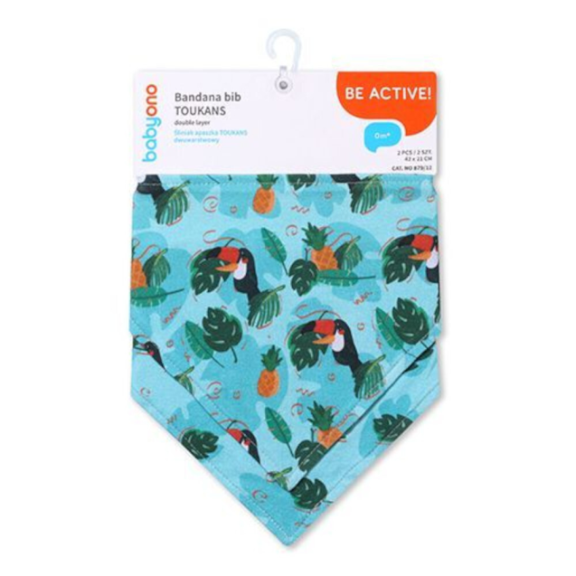 Σετ 2 Τεμαχίων Σαλιάρα-Μπαντάνα BabyOno Toucans...