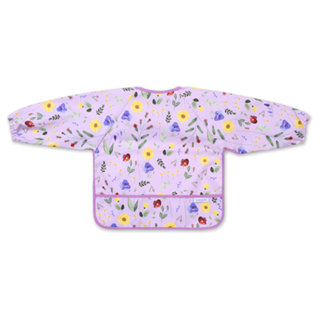 Αδιάβροχη σαλιάρα με μακρύ μανίκι BabyOno 6m+ - Garden BN1476/01