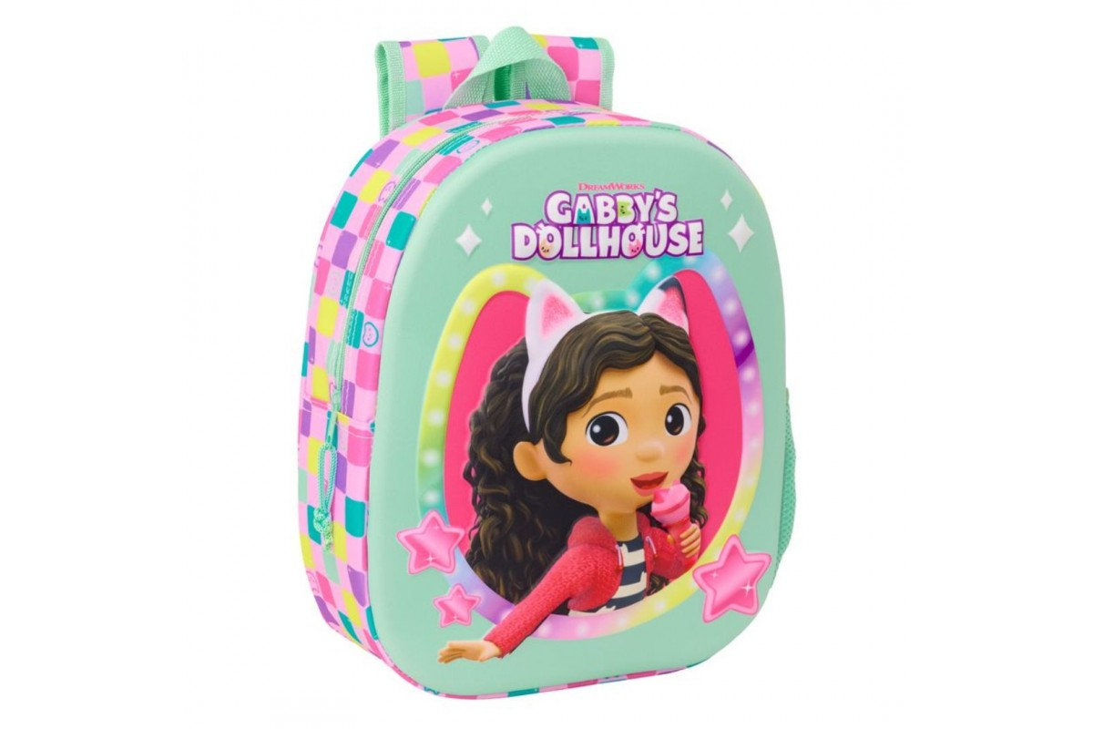 Τσάντα πλάτης παιδικού 3D Gabby's Dollhouse Safta