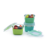 Σετ 3 τμχ Glass Containers σε θήκες σιλικόνης 160ml mint,blue,lime Melii