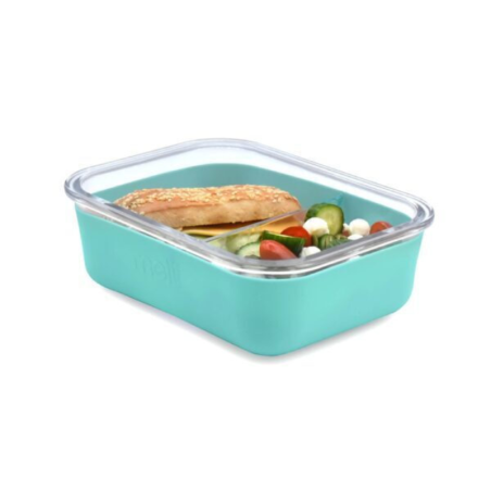 Glass Bento Θήκη Σιλικόνης 740ml Blue Melii