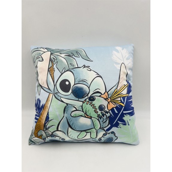 Βελούδινο Μαξιλάρι Disney Home Stitch 612 38X38 Pale Blue...