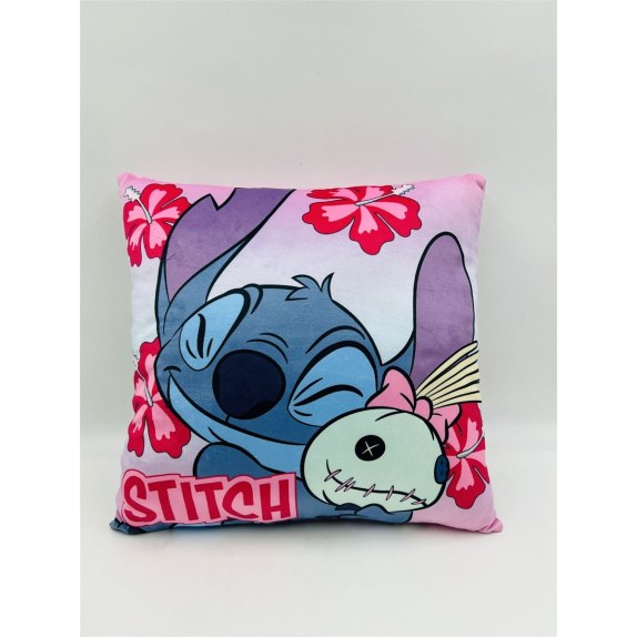 Βελούδινο Μαξιλάρι Disney Home Stitch 613 38X38 Pink 100%...