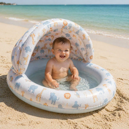 Φουσκωτή Πισίνα Swim Essentials Με Σκίαστρο Wild Life 100Εκ. SWE-2025SE109