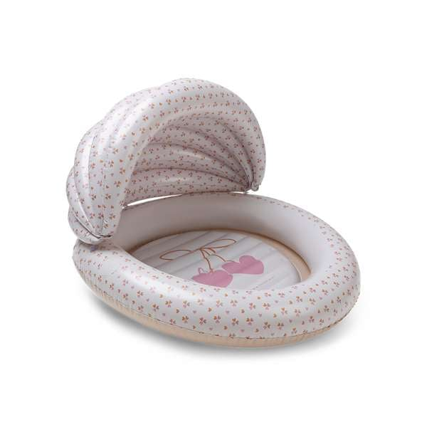 Φουσκωτή Πισίνα Swim Essentials Με Σκίαστρο Beige Cozy Hearts 100Εκ. SWE-2025SE107