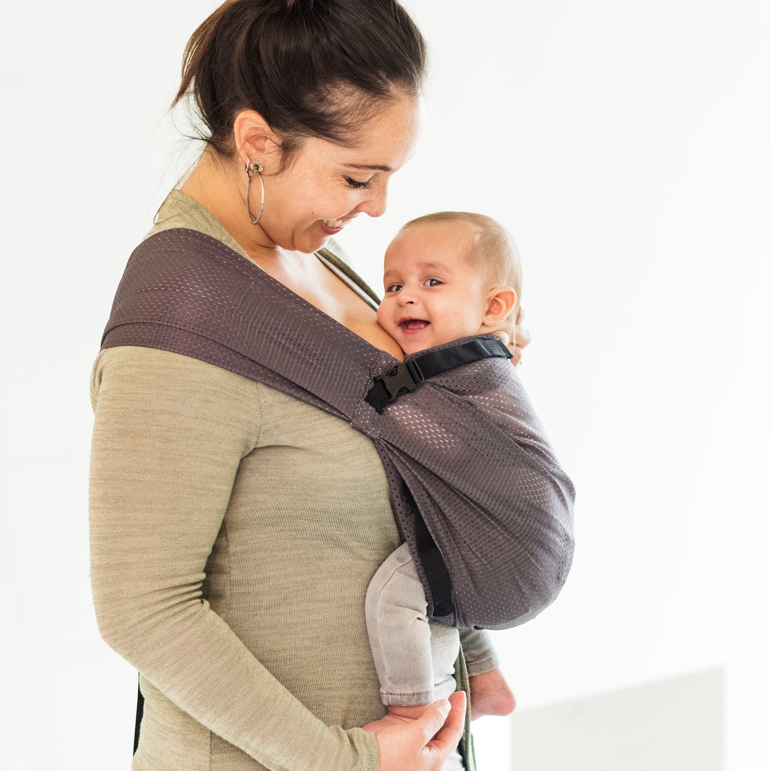 Mini Monkey Μάρσιπος Mini Monkey Sling Ελαφρύς Και Αδιάβροχος Grey MKY_00000203