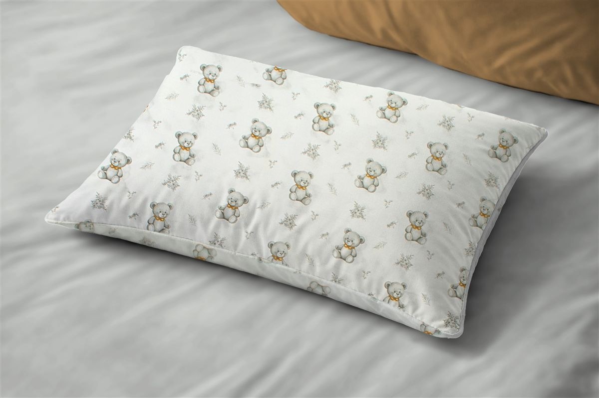 Βρεφική Μαξιλαροθήκη Dimcol Newborn Bear 717 35x45 White-Grey