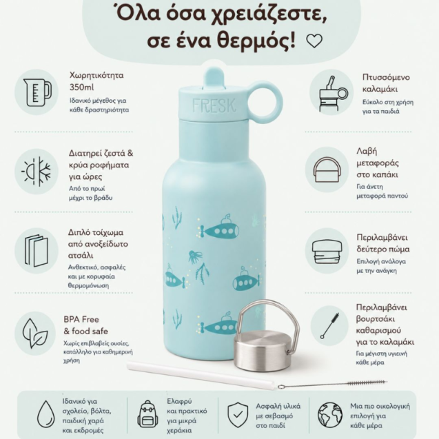 Θερμός Aπό Aνοξείδωτο Aτσάλι Και Eνσωματωμένο...
