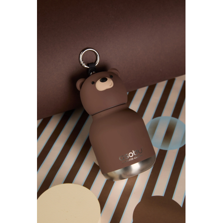 ASOBU Μίνι Παγούρι Ανοξείδωτο Bestie - Brown Bear 200 ml