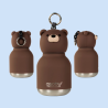 ASOBU Μίνι Παγούρι Ανοξείδωτο Bestie - Brown Bear 200 ml