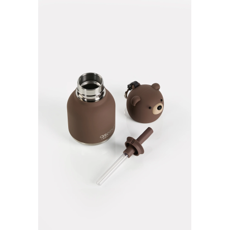 ASOBU Μίνι Παγούρι Ανοξείδωτο Bestie - Brown Bear 200 ml