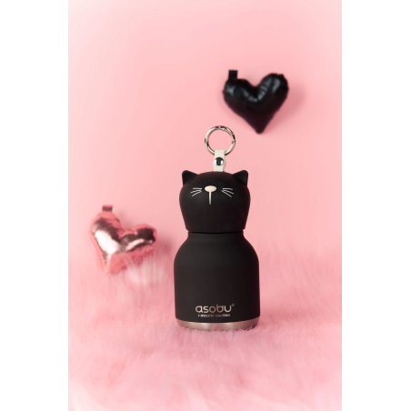 ASOBU Μίνι Παγούρι Ανοξείδωτο Bestie - Black Cat 200 ml