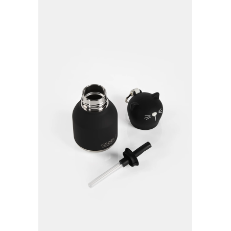 ASOBU Μίνι Παγούρι Ανοξείδωτο Bestie - Black Cat 200 ml