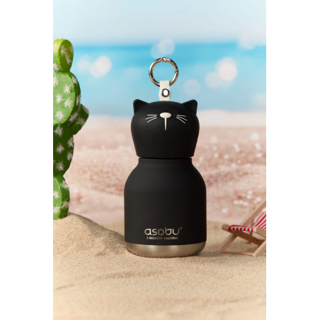 ASOBU Μίνι Παγούρι Ανοξείδωτο Bestie - Black Cat 200 ml