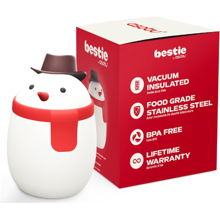 ASOBU Δοχείο Φαγητού Ανοξείδωτο Bestie - Snowman 600 ml