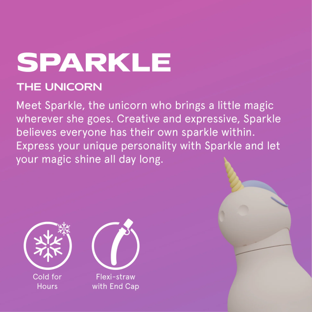 ASOBU Παγούρι Ανοξείδωτο Bestie - Unicorn 460 ml