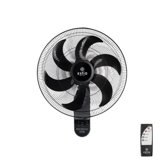 Estia Ανεμιστήρας Επιτοίχιος Bow 45Cm 75W Μαύρος Με...