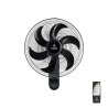 Estia Ανεμιστήρας Επιτοίχιος Bow 45Cm 75W Μαύρος Με Τηλεχειριστήριο