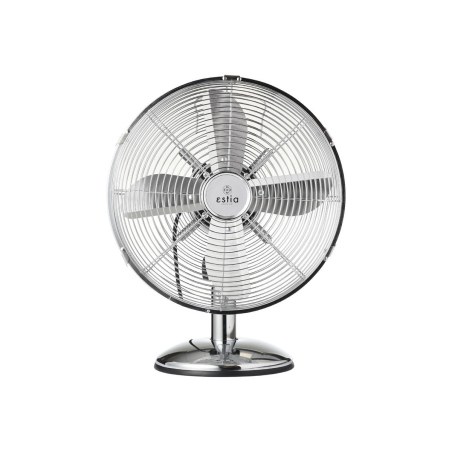 Estia Ανεμιστήρας Επιτραπέζιος Retroflow 30Cm 40W Μεταλλικός Ασημί