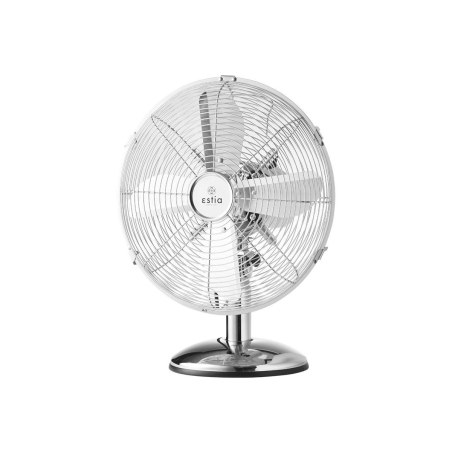 Estia Ανεμιστήρας Επιτραπέζιος Retroflow 30Cm 40W Μεταλλικός Ασημί