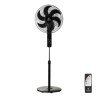 Estia Ανεμιστήρας Σταντ Επιδαπέδιος Bow 40Cm 60W Μαύρος Με Τηλεχειριστήριο