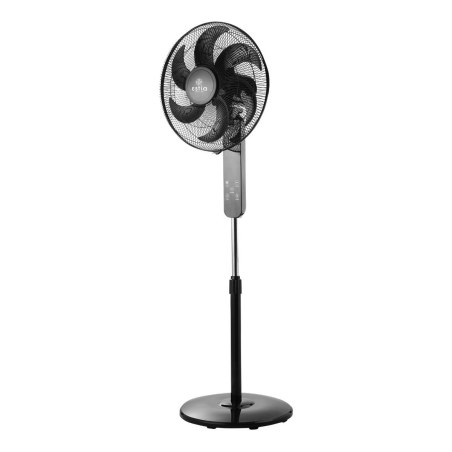 Estia Ανεμιστήρας Σταντ Επιδαπέδιος Bow 40Cm 60W Μαύρος Με Τηλεχειριστήριο