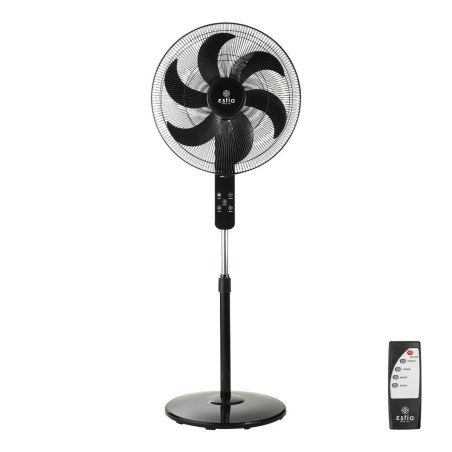 Estia Ανεμιστήρας Σταντ Επιδαπέδιος Bow 45Cm 75W Μαύρος Με Τηλεχειριστήριο