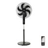 Estia Ανεμιστήρας Σταντ Επιδαπέδιος Bow 45Cm 75W Μαύρος Με Τηλεχειριστήριο