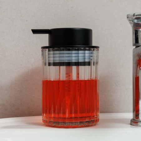 Estia Αντλία Σαπουνιού Alivio Γυάλινη Ανάγλυφη 300Ml 7.8X12.5Cm Διαφανής