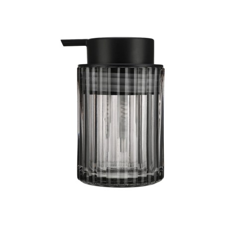 Estia Αντλία Σαπουνιού Alivio Γυάλινη Ανάγλυφη 300Ml 7.8X12.5Cm Μαύρη