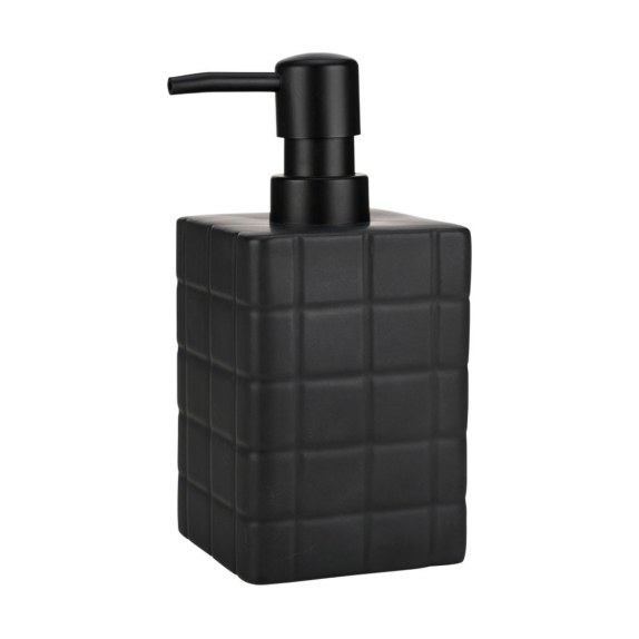 Estia Αντλία Σαπουνιού Tiles Κεραμική 450Ml 7.5X15Cm Μαύρη