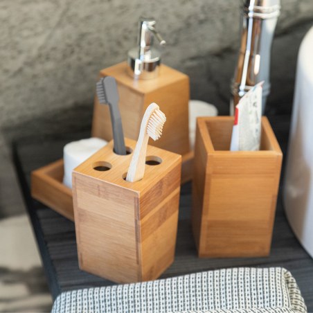 Estia Αξεσουάρ Μπάνιου Bamboo Essentials Με Δίσκο Σετ 3 Τεμ.