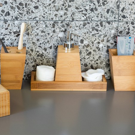Estia Αξεσουάρ Μπάνιου Bamboo Essentials Με Δίσκο Σετ 3 Τεμ.