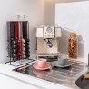 Estia Βάση Για Κάψουλες & Συσκευασίες Espresso Metal Black Μεταλλική Διπλής Όψεως Μαύρη