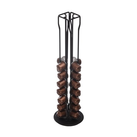 Estia Βάση Για Κάψουλες Espresso Metal Black Μεταλλική 40 Θέσεων Μαύρη