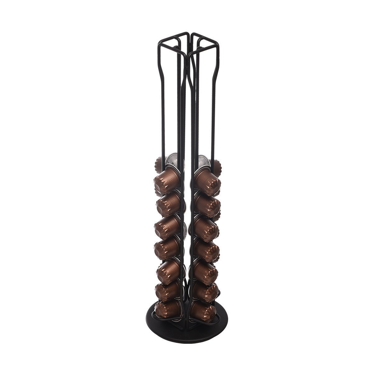 Estia Βάση Για Κάψουλες Espresso Metal Black Μεταλλική 40 Θέσεων Μαύρη