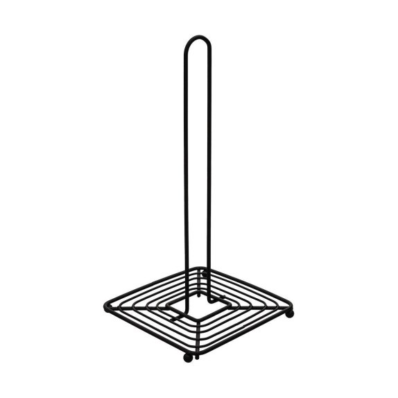 Βάση Για Ρολό Κουζίνας Metal Black Μεταλλική 30X15.5Cm Μαύρη