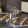 Estia Βάση Μαγειρικού Σκεύους Bamboo Essentials Mε Ανοξείδωτο Ατσάλι Πτυσσόμενη 22X21.3X2.2Cm