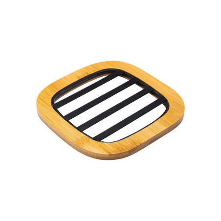 Estia Βάση Μαγειρικού Σκεύους Bamboo Essentials Μεταλλική 17X17X1Cm Μαύρο