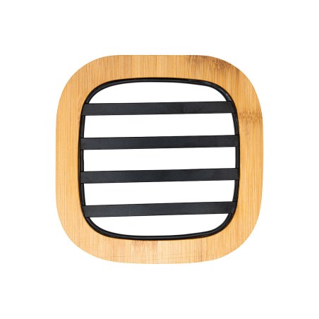 Estia Βάση Μαγειρικού Σκεύους Bamboo Essentials Μεταλλική 17X17X1Cm Μαύρο