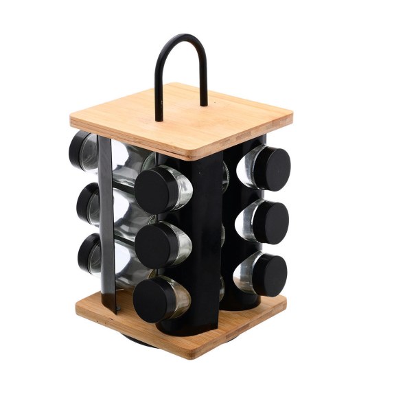Estia Βάση Μπαχαρικών Bamboo Essentials Με 12 Γυάλινα...